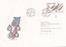 AVIATION  PRAHA  COVERS FDC  CIRCULATED 1992 Tchécoslovaquie - Cartas & Documentos