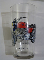 VERRE A MOUTARDE PUBLICITAIRE DECORE MOTO LAVERDA 750 - Glazen