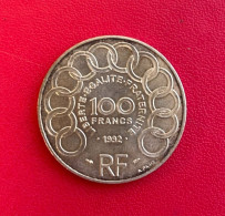 Belle Monnaie Argent De 100 Francs Jean Monnet, Père De L'Europe 1992 - 100 Francs