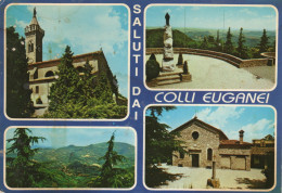 Cartolina VG ITALIA PADOVA COLLI EUGANEI SALUTI VEDUTINE Italy Postcard Ansichtskarten Carte Postale - Saluti Da.../ Gruss Aus...