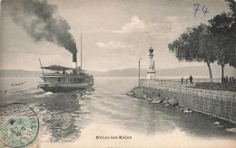FRANCE - Evian Les Bains - Phare - Bateau - Mer - Carte Postale Ancienne - Evian-les-Bains