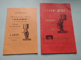 Ancienne Publicité Écrémeuse à Main Globe Livre Instruction Et Livre D'Or - Supplies And Equipment