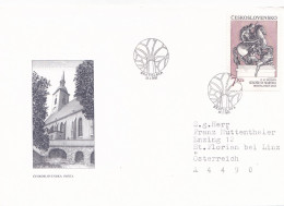 HORSES STATUE COVERS FDC  CIRCULATED 1992 Tchécoslovaquie - Lettres & Documents