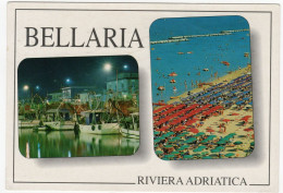 Cartolina 1998 ITALIA  RIMINI BELLARIA SALUTI VEDUTINE Italy Postcard Ansichtskarten Carte Postale - Saluti Da.../ Gruss Aus...