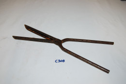 C308 Ancien Fer à Friser - Objet De Métier - Coiffeur - Antike Werkzeuge