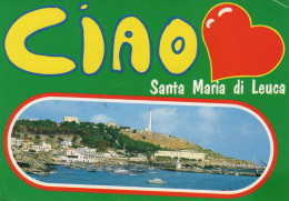 Cartolina 1992 ITALIA  LECCE SANTA MARIA DI LEUCA SALUTI VEDUTINE Italy Postcard Ansichtskarten Carte Postale - Saluti Da.../ Gruss Aus...