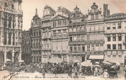 BELGIQUE - Bruxelles - Vue Sur Les Maisons Des Corporations - Animé - Carte Postale Ancienne - Monuments