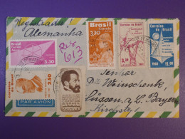 DG4  BRAZIL BELLE LETTRE  1961  SAO PAULO AU BAYERN  ALEMANIA  + ++AFF. PLAISANT+++++ - Storia Postale