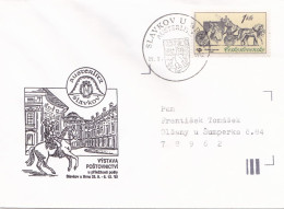 HORSES SLAVKOV COVERS FDC  CIRCULATED 1992 Tchécoslovaquie - Lettres & Documents