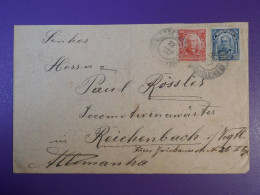 DG4  BRAZIL BELLE LETTRE   1908   RIO DE JANEIRO A REICHENBACH   ALEMANIA  + +BLOC DE TP++AFF. PLAISANT+++++ - Storia Postale