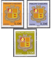Andorre Français T U C 2010 YF 683-684-685 Neufs - Unused Stamps