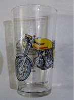 VERRE A MOUTARDE PUBLICITAIRE DECORE MOTO DUCATI 750 - Glazen