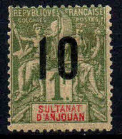 Anjouan - 1912 -  Type Sage Surch  - N° 30  -  Neuf * - Unused Stamps