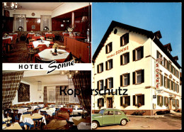 ÄLTERE POSTKARTE ETTLINGEN HOTEL SONNE MONINGER BIER ZIGARETTENAUTOMAT AUTOMAT VW KÄFER VOLKSWAGEN Ansichtskarte Cpa - Ettlingen