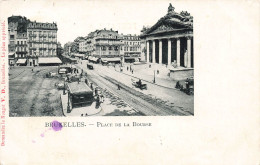 BELGIQUE - Bruxelles - Place De La Bourse - Carte Postale Ancienne - Andere & Zonder Classificatie