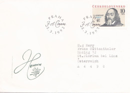 FAMOUS PEOPLE  COVERS FDC  CIRCULATED 1992 Tchécoslovaquie - Brieven En Documenten