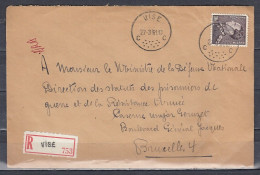 Aangetekende Brief Van Vise C Naar Bruxelles - 1936-51 Poortman
