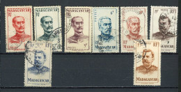 MADAGASCAR (RF) : CÉLÉBRITÉS   - Yvert N° 308/310+314/318 Obli - Used Stamps