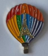 Pin's  Ville  PARIS, Montgolfière  Avec  La  TOUR  EIFFEL  ( 75 ) - Luchtballons