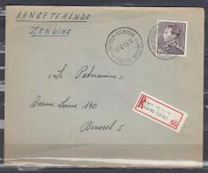 Aangetekende Brief Van Berchem Ste Agatha Naar Brussel - 1936-1951 Poortman