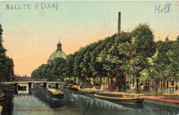 PAYS BAS - Amsterdam - Des Pirogues Sur Le Canal - Colorisé - Carte Postale Ancienne - Amsterdam