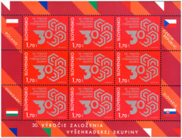 Slovakia 2021, 30th Anniversary Of The Foundation Of The Visegrad Group, Joint Issue, Sheetlet - Joint Issues