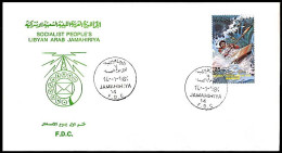 LIBYA 1984 Kayak Kayaking Canoe Watersports (FDC) - Canoe