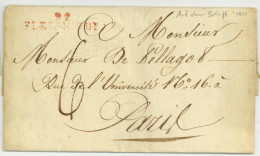 92 FLESSINGUE Vlissingen Pour Paris 1811 Marine Embarquement A Bord Du Vaisseau Chatham En Rade - 1792-1815: Dipartimenti Conquistati