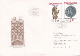 THE PAINTING  COVERS FDC  CIRCULATED 1990 Tchécoslovaquie - Brieven En Documenten