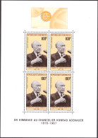 1967** Konrad Adenauer 6 Blocs - Non Classificati