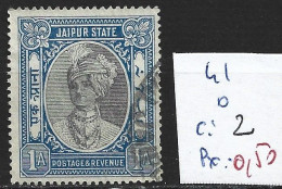 ETATS PRINCIERS DE L'INDE JAÏPUR 41 Oblitéré Côte 2 € - Jaipur