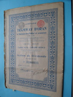 1 Lot Of 7 Pcs De Cie TRAMWAY D'ORAN à Hammam--bou-Hadjar ( Bruxelles ) Action De Dividende ( 7 Pcs. > 1 Lot ) ! - Ferrocarril & Tranvías