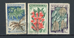 MADAGASCAR (RF) : VANILLE   - Yvert N° 332/334 Obli - Oblitérés