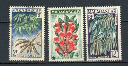 MADAGASCAR (RF) : VANILLE   - Yvert N° 332/334 Obli - Oblitérés