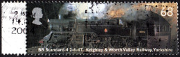 GREAT BRITAIN 2004 QEII 68p Multicoloured, Classic Locomotives SG2422 FU With Side Gutter - Used Stamps