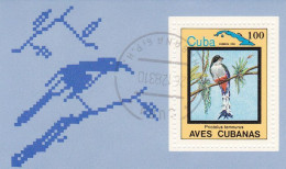 Bloc Cuba  Aves Cubanas  Oiseau Oblitéré - Hojas Y Bloques