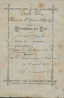 75009 PARIS - Ecole Libre Paroisse Saint Louis D'Antin - Distribution De Prix De 1886 à Melle Valentine Alamel - Diploma & School Reports