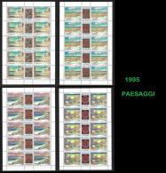 ● SOMALIA 1995 ֍ PAESAGGI ● N. 504 / 507 ** ● 4 Fogli Di 10 Esemplari Con Appendice ● Cat. 125 € ● SOLO All' 8% ● XX ● - Somalie (1960-...)