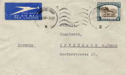 SOUTH AFRICA 1937 AIRMAIL LETTER SENT FROM JOHANNESBURG TO OFFENBACH - Covers & Documents