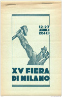 12-27 APRILE 1934 XII  XV FIERA DI MILANO  LIBRETTO CON 50 PEZZI - Publicity