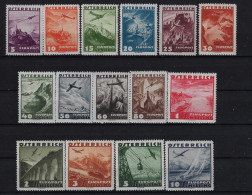 Austria Mi 598 - 612 Neuf **/MNH/Postfrisch 1935  Airmail   35 Has A Light Corner Fold - Ungebraucht