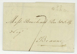 92 GAND Gent Ghent 1804 Pour Beaune John De Gruytters - 1792-1815: Départements Conquis