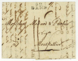 92 GAND Gent Ghent 1808 Pour Montpellier Voortmann - 1792-1815: Veroverde Departementen