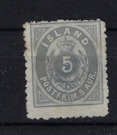 Iceland Mi 6A  1873  Perfo 14 * 13.5 Neuf Sans Gomme/ Unused No Gum/ SG / (*)  Thin Spot - Ongebruikt