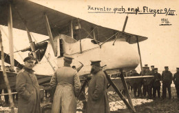 Aviation Ww1 Guerre 14/18 War * Carte Photo 1916 * Herunter Gesch. Engl. Flieger * Avion Aviateur Russia Polska Germany? - Autres & Non Classés