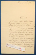 ● L.A.S 1888 Signée BOITEL (à Identifier) à L'Amiral Mouchez - Bureau Des Longitudes - Machines électriques - Lettre - Uitvinders En Wetenschappers