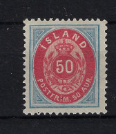 Iceland Mi  16 A  1892  Perfo 14 * 13.5 Neuf Avec ( Ou Trace De) Charniere / MH/* - Nuevos