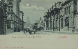 BELGIQUE - Bruxelles - Rue De La Régence Et Palais Des Beaux Arts - Carte Postale Ancienne - Andere & Zonder Classificatie