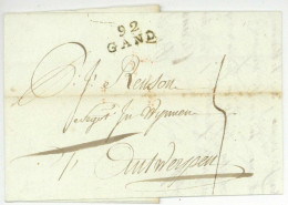 92 GAND Gent Pour Antwerpen Anvers 1799 - 1792-1815 : Departamentos Conquistados