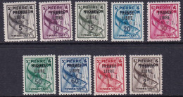 ST.PIERRE & MIQUELON  TAXES N°57 /65 France Libre 9 Valeurs Qualité:** Cote:315 - Otros & Sin Clasificación